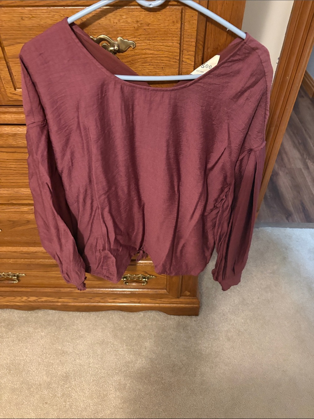 Umgee Women's Long-Sleeve Relaxed Top - Mauve